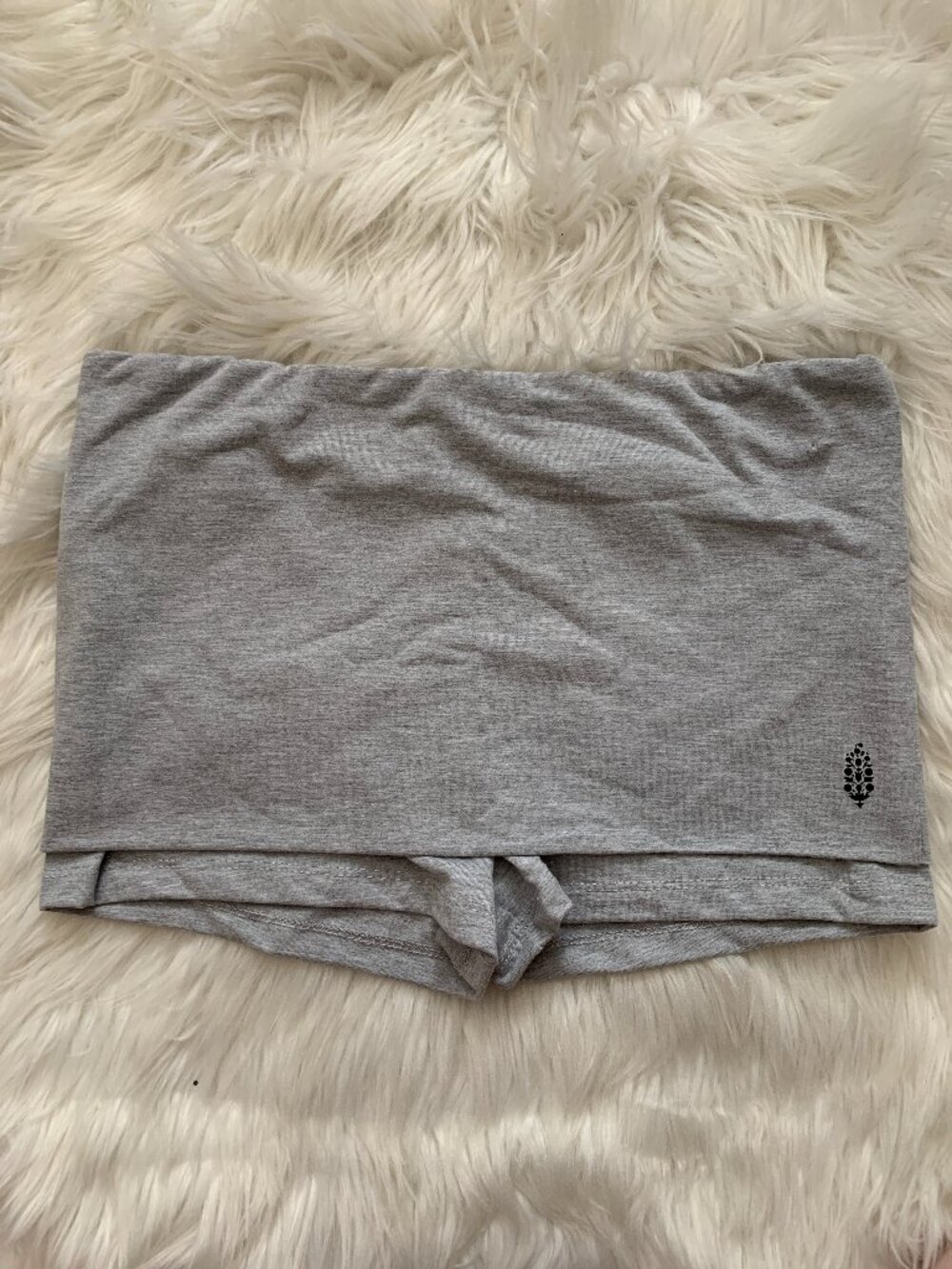 FREE PEOPLE MOVEMENT Heatwave Micro Skort in Heather Grey Sz MEDIUM